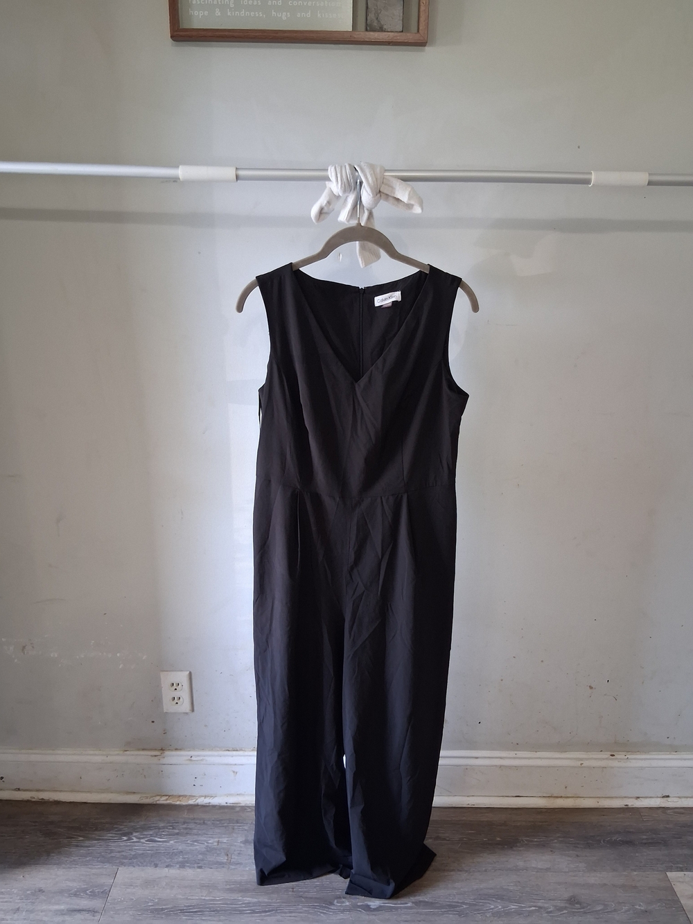 Calvin Klein Black Sleeveless V-Neck Jumpsuit
